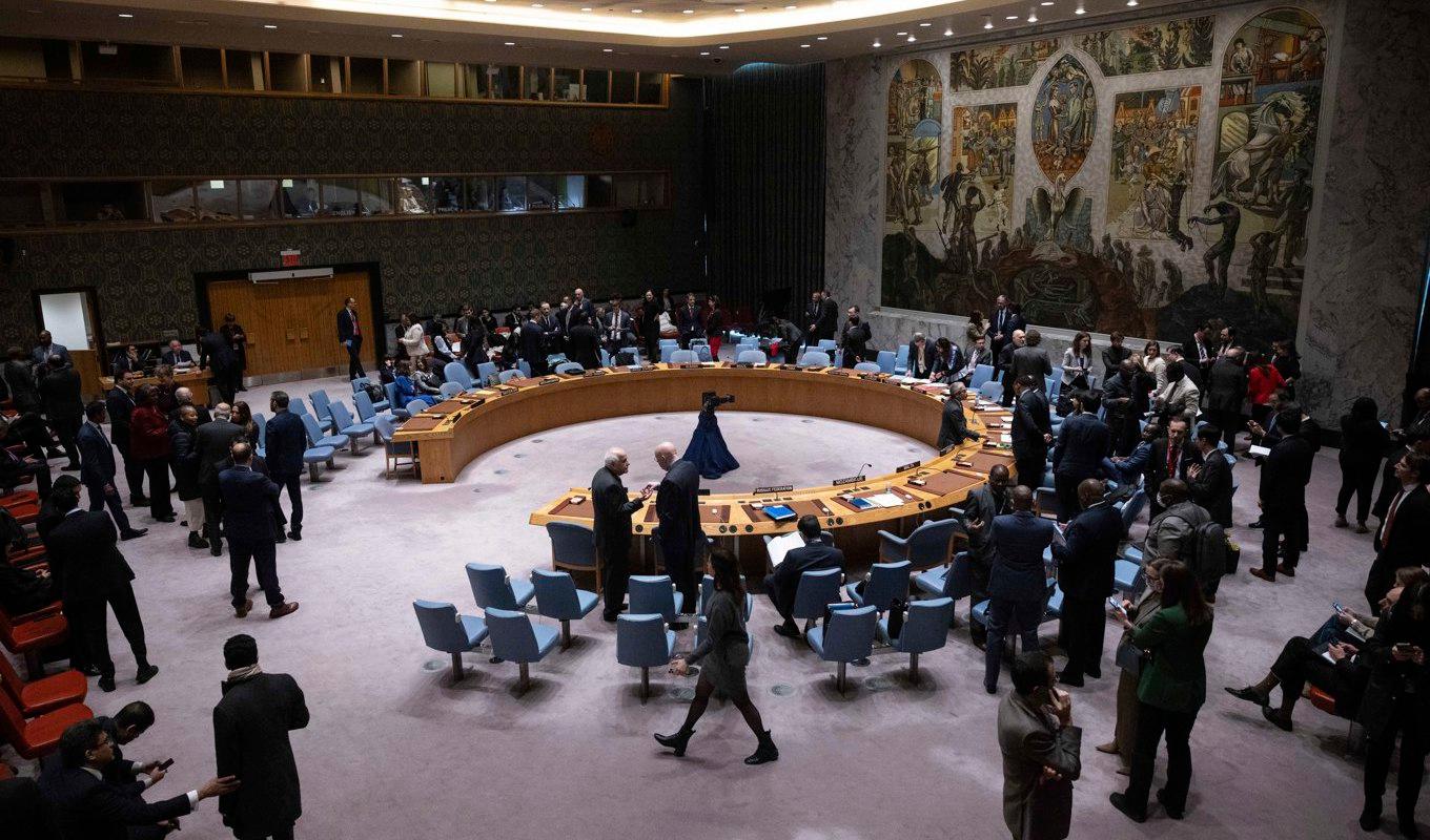FN:s säkerhetsråd antog en Gazaresolution på fredagen. Foto: Yuki Iwamura/AP/TT