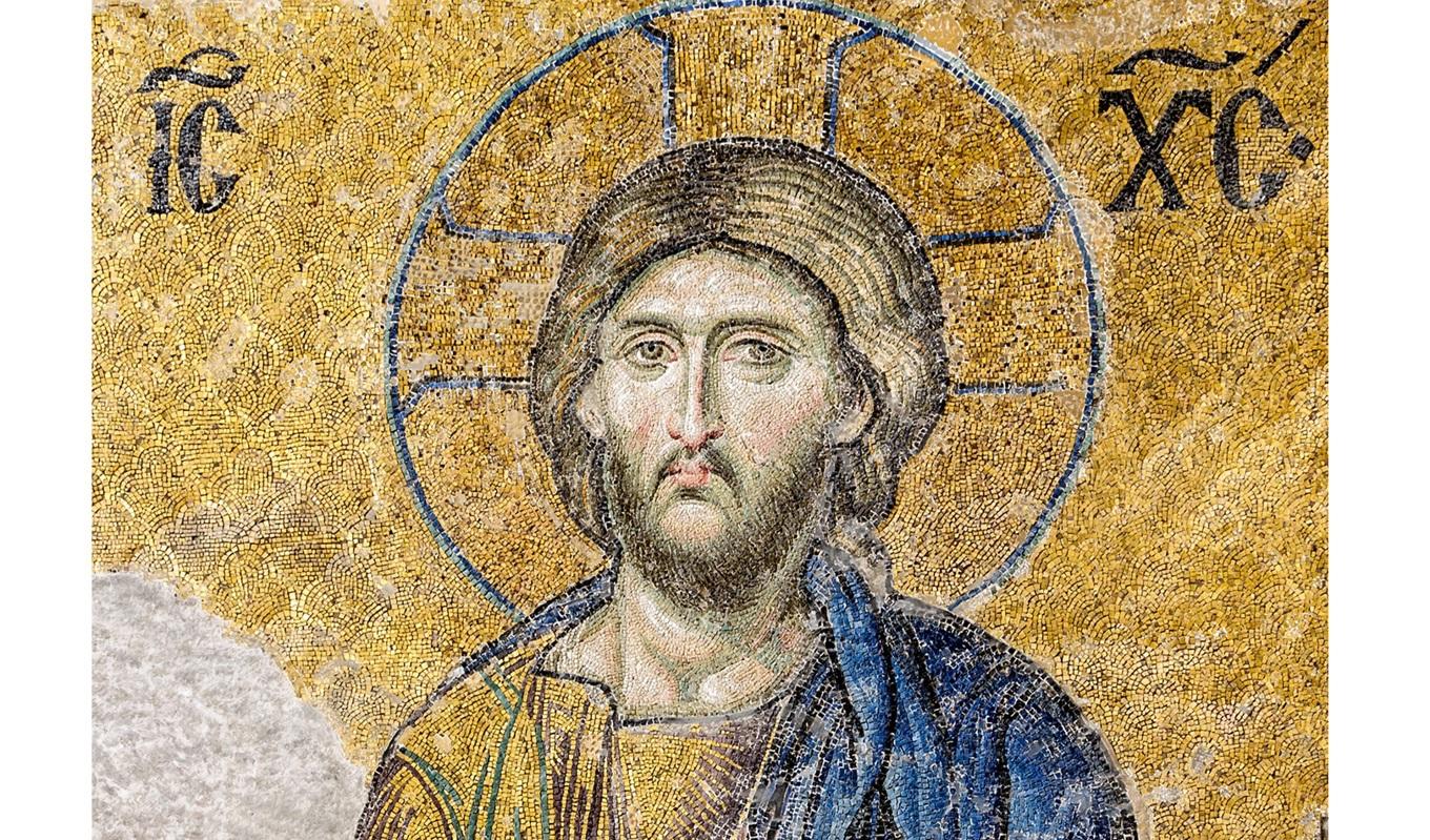 Efter Konstantinopels fall 1453 täcktes de bysantinska mosaikerna över. Islam hade segrat. Deesismosaiken i Hagia Sofia. Foto: Public Domain