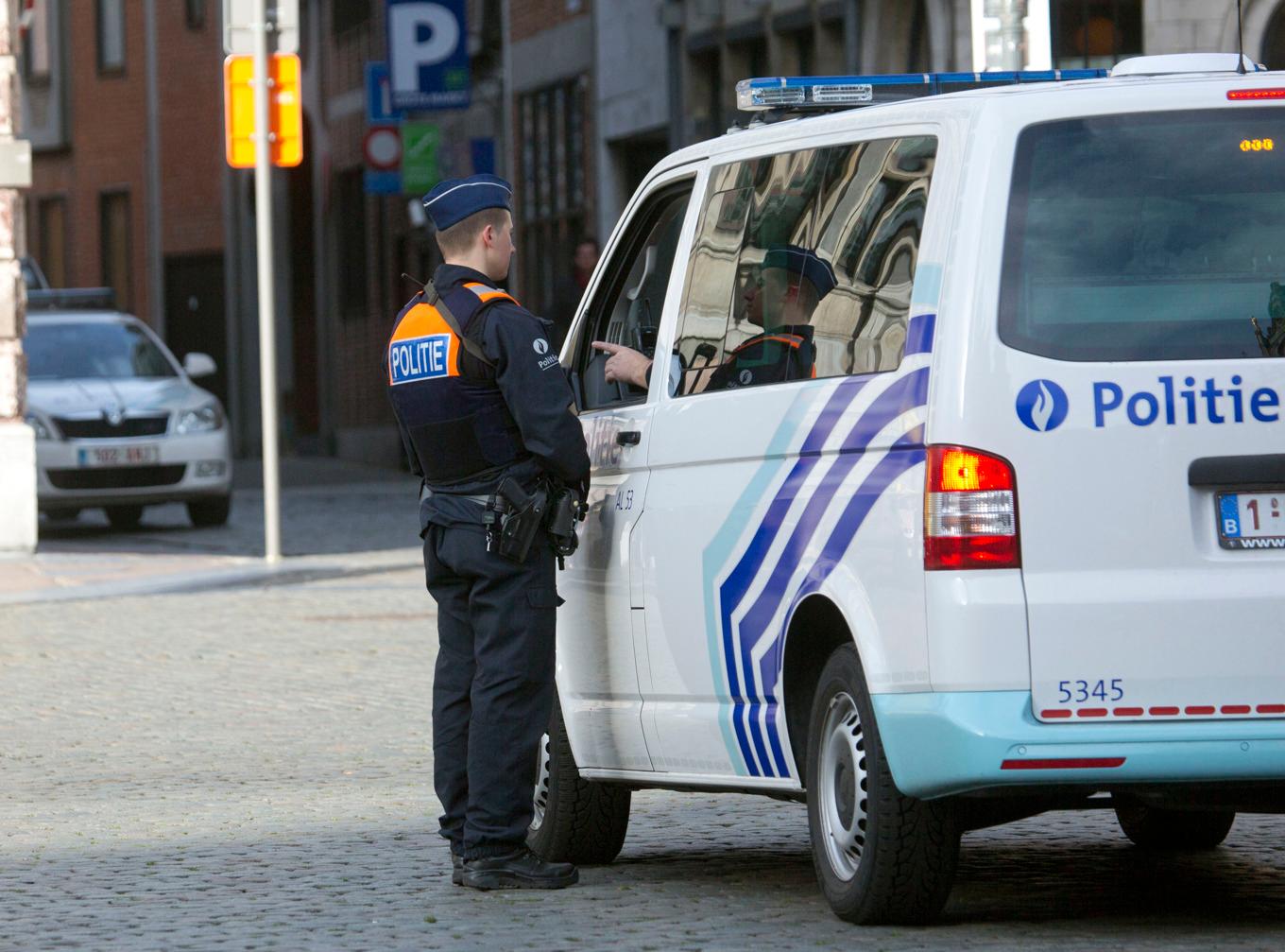 En polisbil i Antwerpen. Arkivfoto. Foto: Virginia Mayo/AP/TT