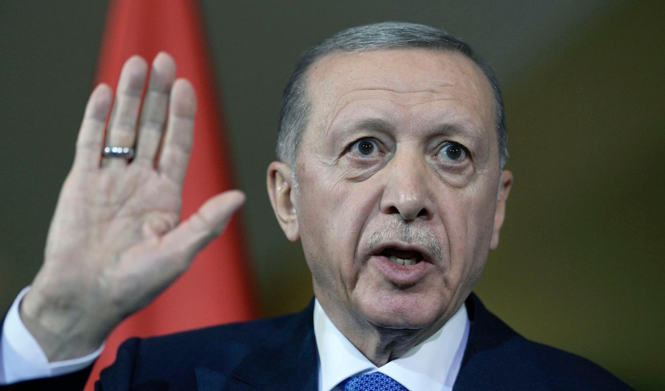 Turkiets president Recep Tayyip Erdogan. Arkivbild. Foto: Markus Schreiber/AP/TT