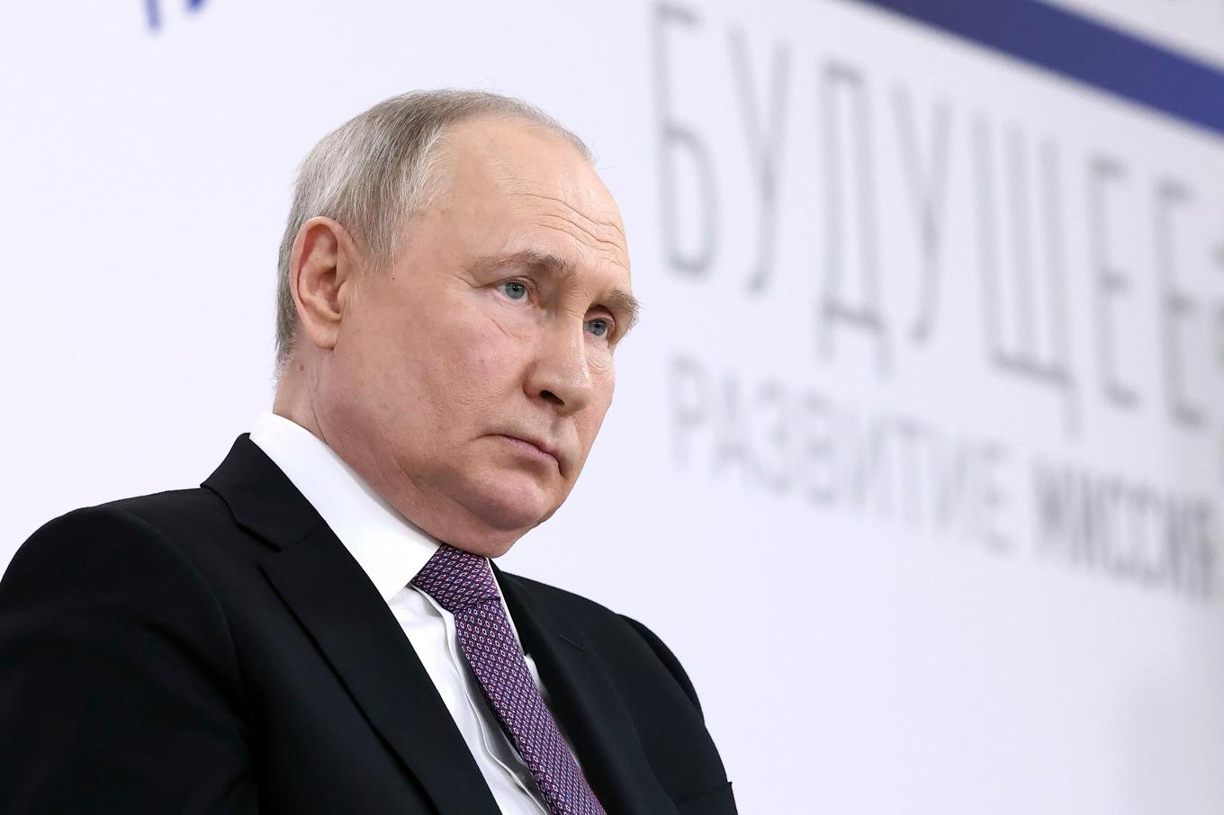 Den ryske presidenten Vladimir Putin vid ett framträdande i Tula i fredags. Foto: Artyom Geodakyan/AP/TT