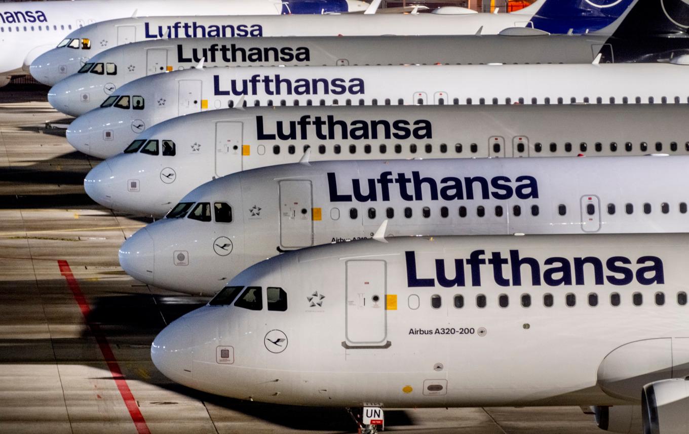 Flygbolaget Lufthansa drabbas när strejken på tyska flygplatser börjar i veckan. Arkivbild. Foto: Michael Probst/AP/TT