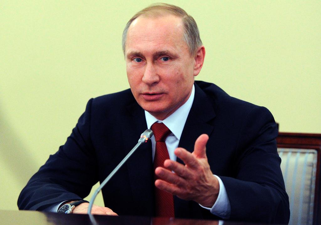 Rysslands president Vladimir Putin. Ryssland kommer kunna gå emot beslut i internationella domstolar. (Foto: Mikhail Klimentyev/AP/TT-arkivbild)