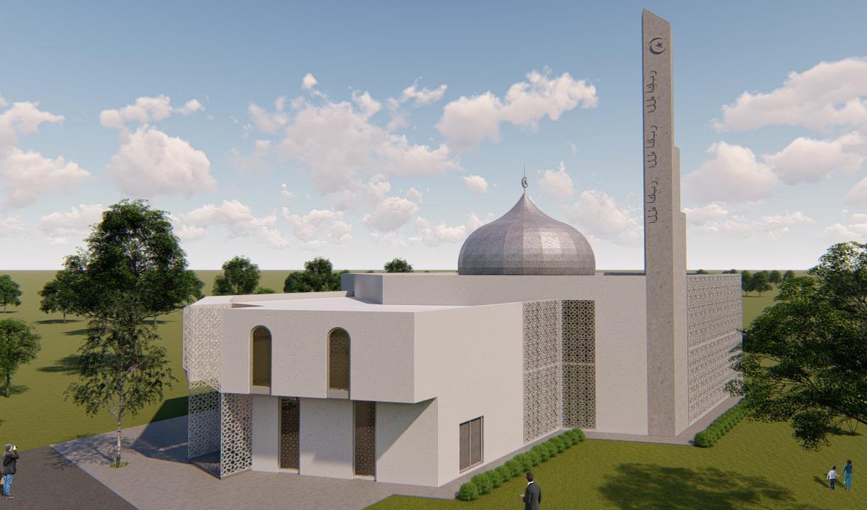 En planerad moské i Växjö rymmer 1 400 personer. ”Det kommer att kräva mycket pengar, men med Allahs hjälp hoppas vi förverkliga vår dröm”, skriver Växjö islamiska center. Foto: Public Domain
