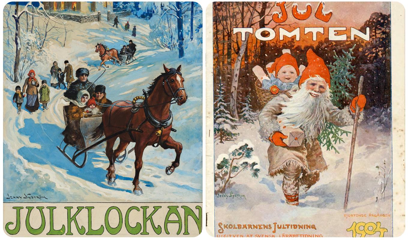 Jenny Nyström var en av de stora konstnärer som bidrog till julberättelsernas stora popularitet och bilden av julen. Foto: Public domain