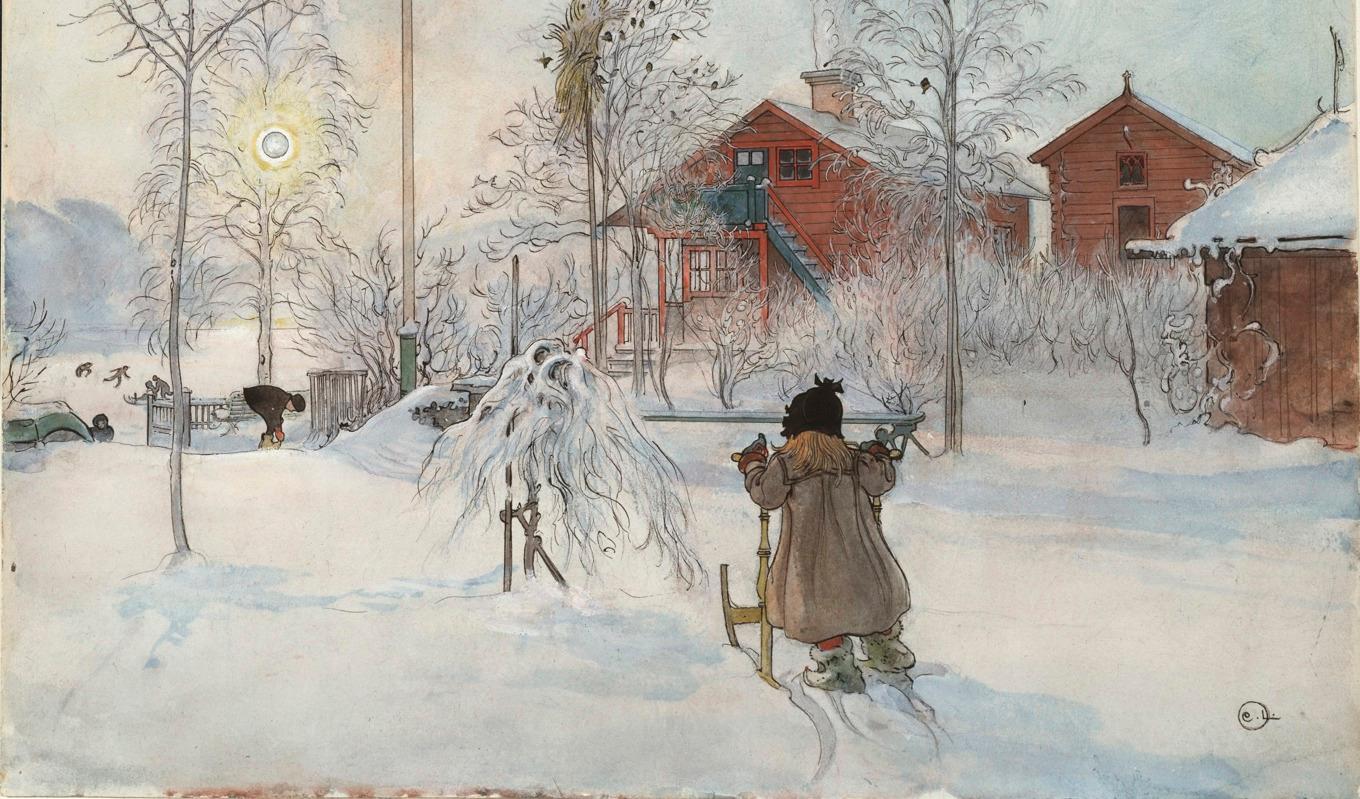 Förundran inför naturen gör gott för både kropp och själ. Gården och brygghuset, av Carl Larsson (1853–1919). Foto: Erik Cornelius/Nationalmuseum.