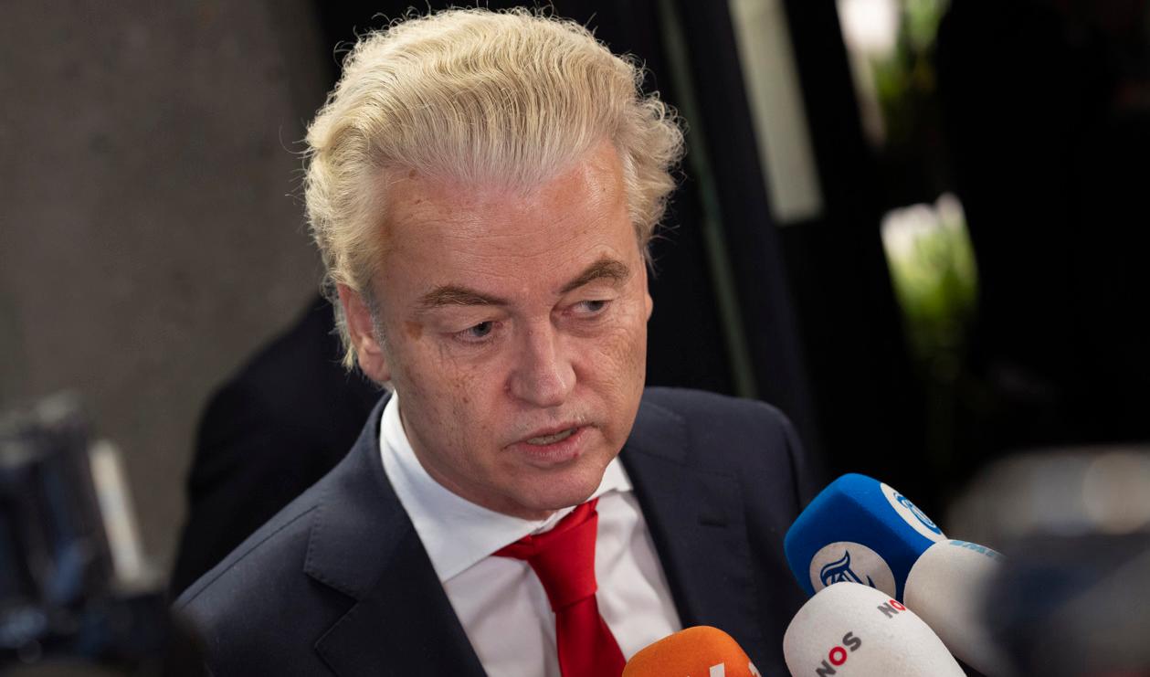 Geert Wilders, partiledare för Frihetspartiet. Arkivbild. Foto: Peter Dejong/AP/TT
