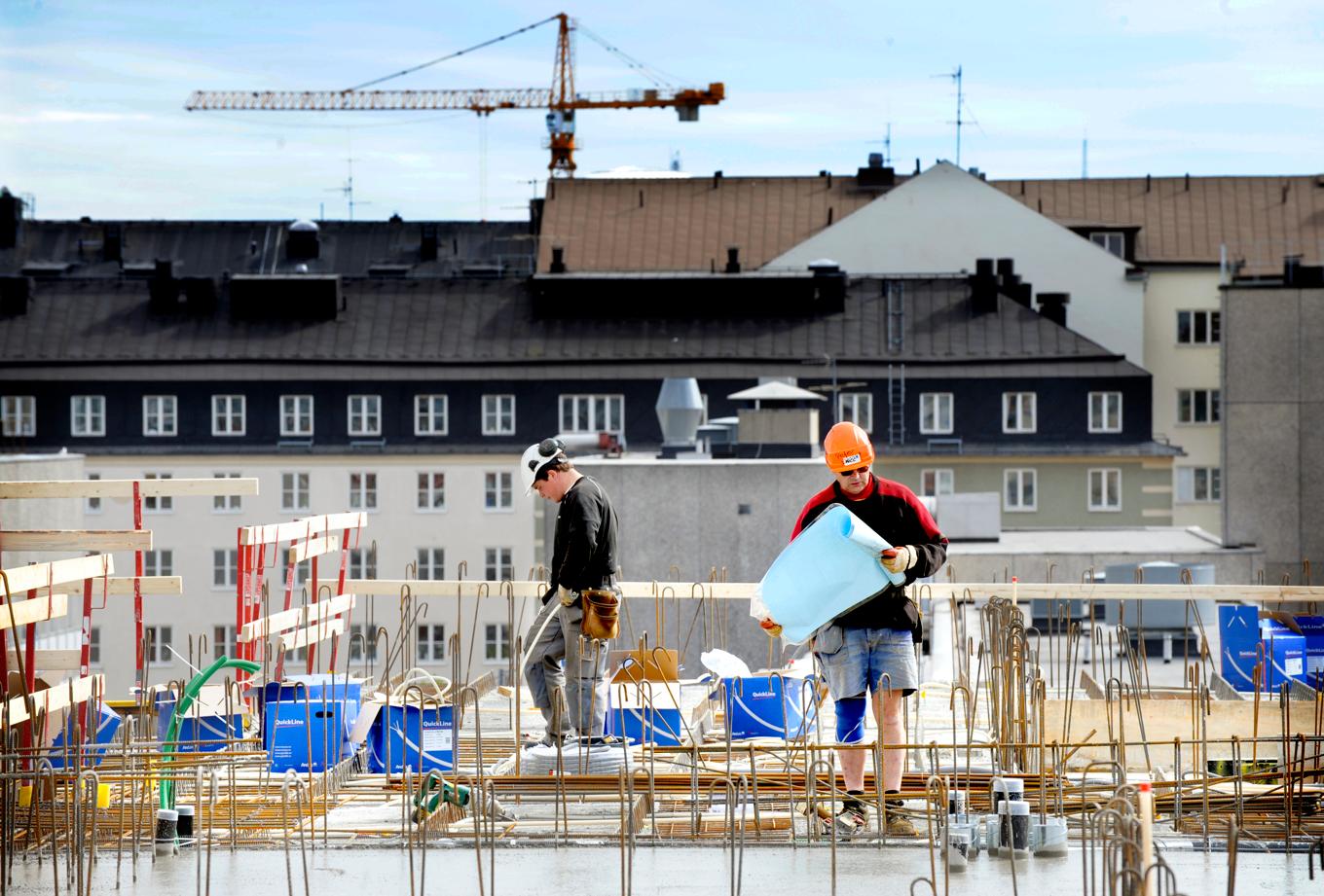 Bostadsbyggandet bottnade i höstas, enligt Citymark och Byggfaktas indikator. Arkivbild Foto: Tomas Oneborg / SvD / TT