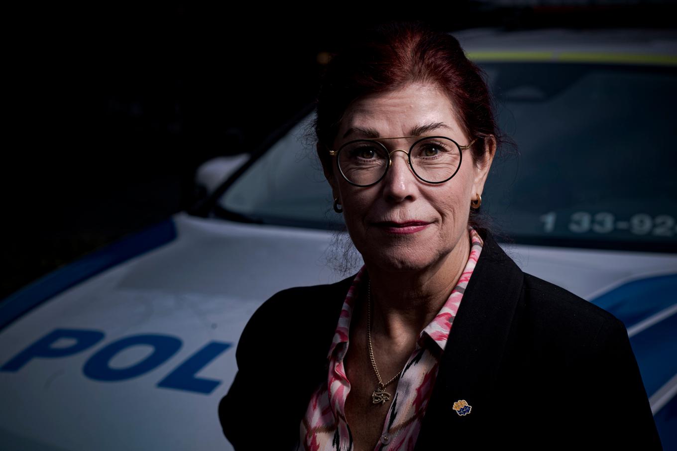 Polisförbundets ordförande Katharina von Sydow vill se fler – och välutbildade poliser. Arkivbild. Foto: Tim Aro/TT