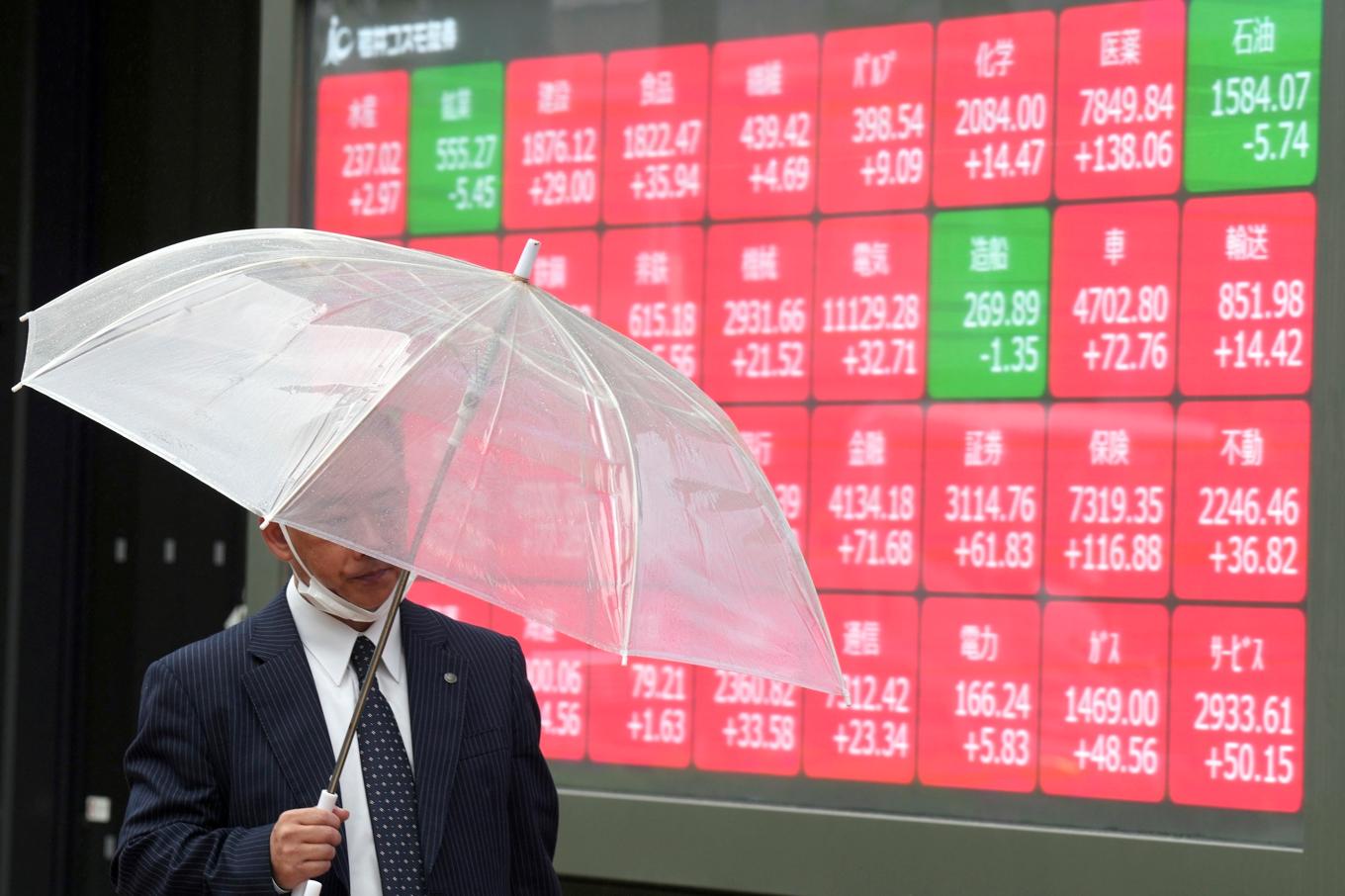 De ledande börserna i Asien handlade på plus på onsdagen. Arkivbild. Foto: Eugene Hoshiko/AP/TT
