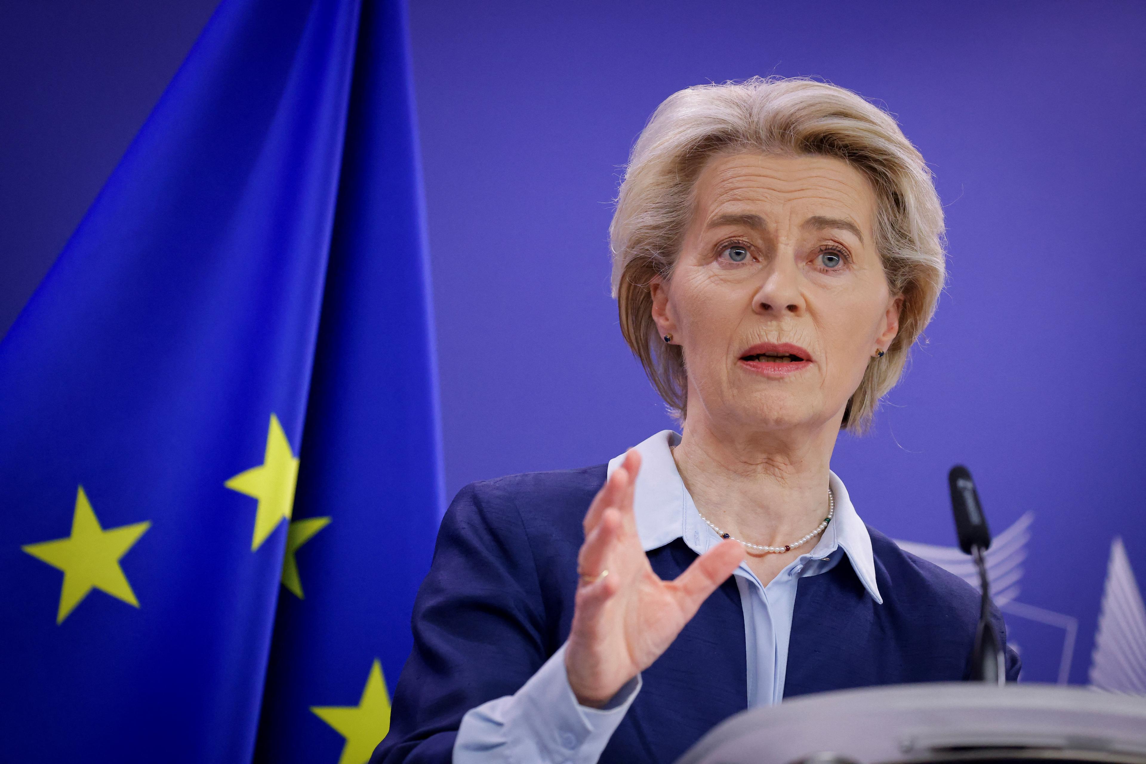 EU-kommissionens ordförande Ursula von der Leyen. Foto: Kenzo Tribouillard/AFP via Getty Images