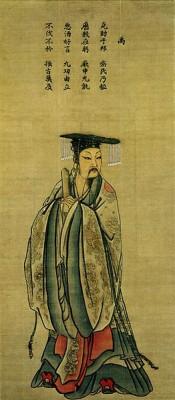 Yu den store, porträttet som är målat på silke hänger i Taipeis National Palace Museum (Foto: Public Domain)