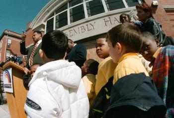 Förskolebarn på Gladstone Elementary School Chicago, Illinois. (Tim Boyle)