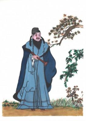 Wei Zheng den opartiske men burduse rådgivare åt kejsar Taizong. (Illustratör: Kiyoka Chu, Epoch Times)