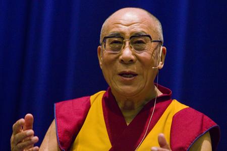 Den avgående tibetanske ledaren Dalai Lama som lämnar över sin post till Lobsang Sangey i nästa månad. (Foto: Sofia Partanen, Epoch Times)
