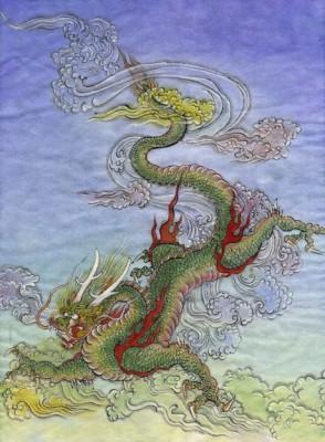 En drake illustrerad av Jane Ku, Epoch Times