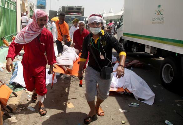 Många hundra muslimska pilgrimer har dödats eller skadats i en tältstad utanför Mecka. Foto: STR/AFP/Getty Images