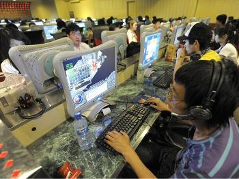Internetcafé i Peking. (Liu Jin/AFP/Getty Images)