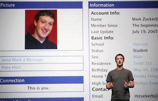 Facebooks vd Mark Zuckerberg talar på en utvecklingskonferens som företaget hade på San Francisco Design Center den 22 september. (Foto: Kimihiro Hoshino / AFP) 