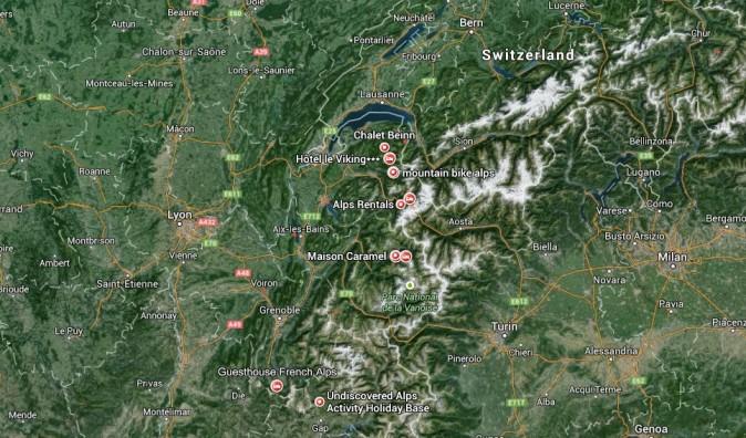 Planet kraschade mot en bergvägg i sydöstra Frankrike. (Foto: Google maps)