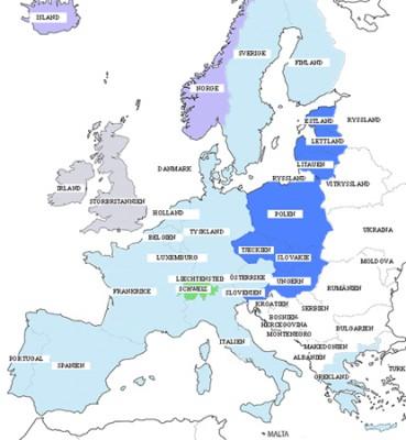 Estland, Tjeckien, Litauen, Ungern, Lettland, Malta, Polen, Slovakien och Slovenien ingår i Schengen sedan 21 december 2007. Schweiz ansluter sig 2008. Icke EU-länderna Norge och Island är också med i samarbetet. Storbritannien och Irland är inte med.