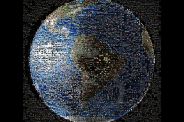 Mosaik av runt 1 400 bilder av personer på jorden som vinkar mot Saturnus för att fira en milstolpe i NASA:s projekt att skicka en farkost till Saturnus den 19 juli 2013. (Foto: NASA/JPL-Caltech)