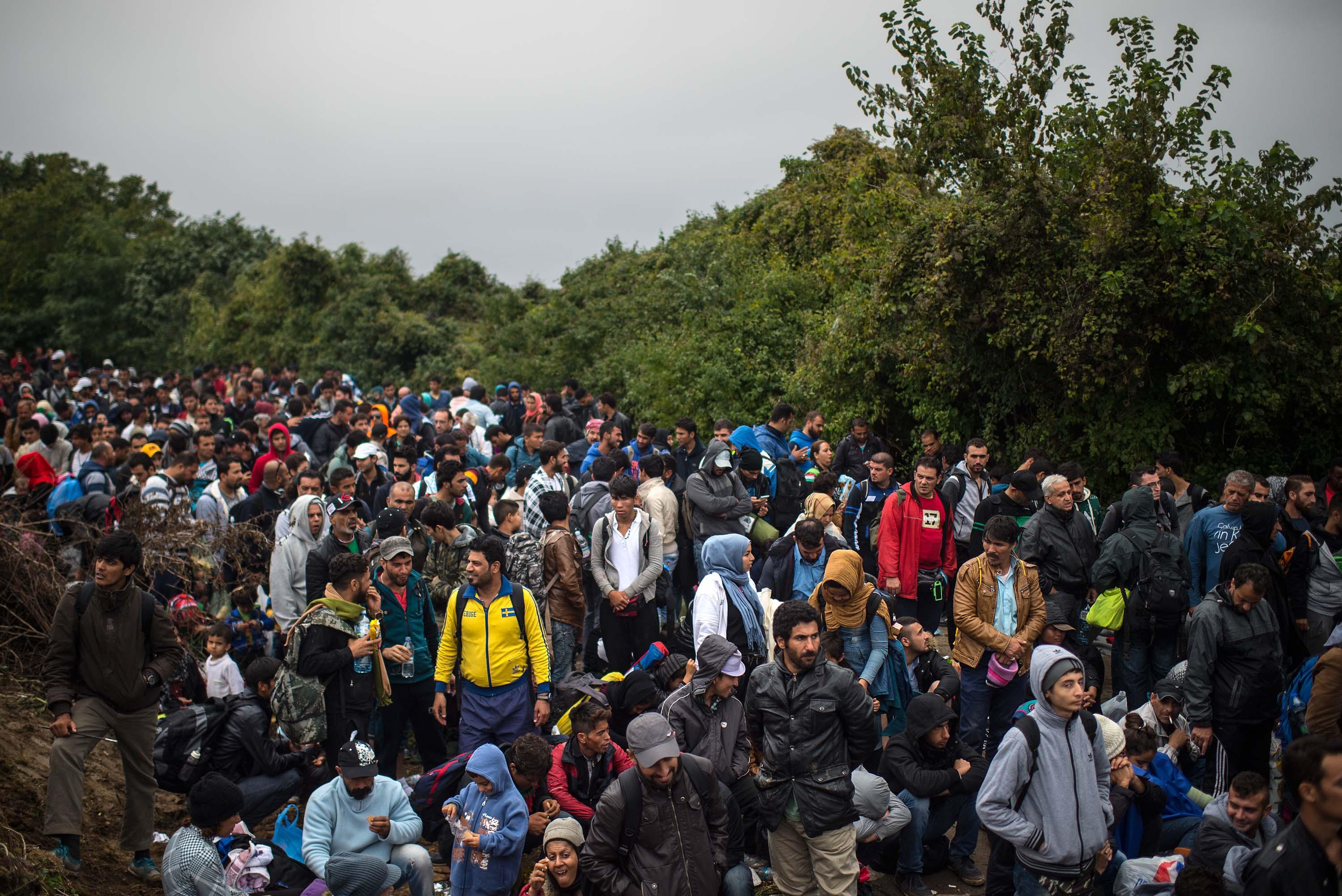 40 000 flyktingars har korsat gränsen mellan Serbien och Kroatien senaste veckan Sedan länderna längs den västra Balkanrutten börjat begränsa insläppet av flyktingar har en propp bildats.(Foto: David Ramos/Getty Images)