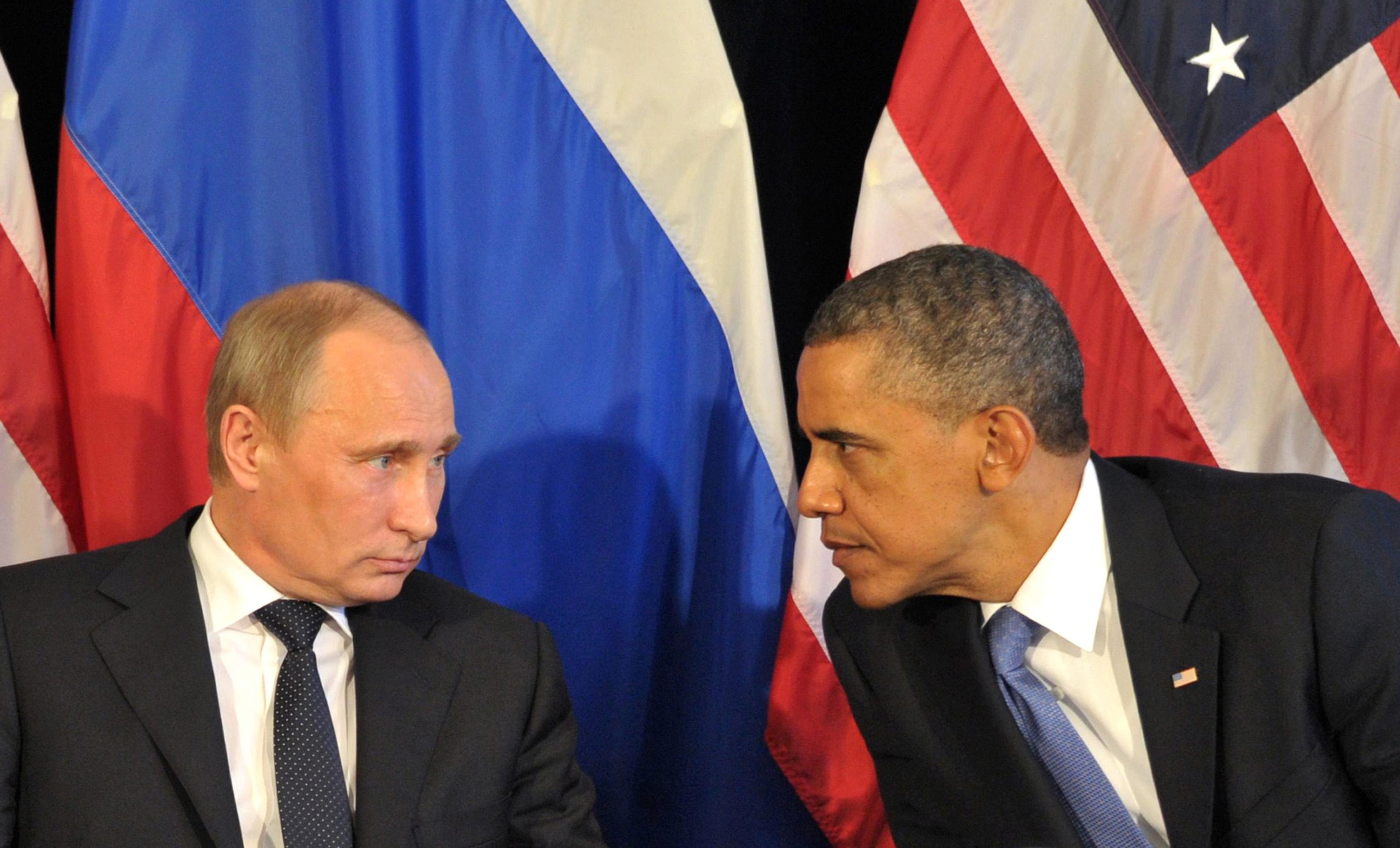 Vladimir Putin och Barack Obama finns med på listan över världens mäktigaste personer. (Foto: AFP/Getty Image)