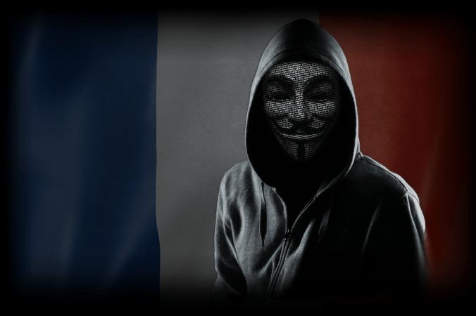 En bild av en figur iklädd en Guy Fawkes-mask används av hackaren TorReaper i anti-terroristgruppen GhostSec. Hackergruppen Anonymous och GhostSec kämpar mot IS på nätet. (Foto: GhostSec)