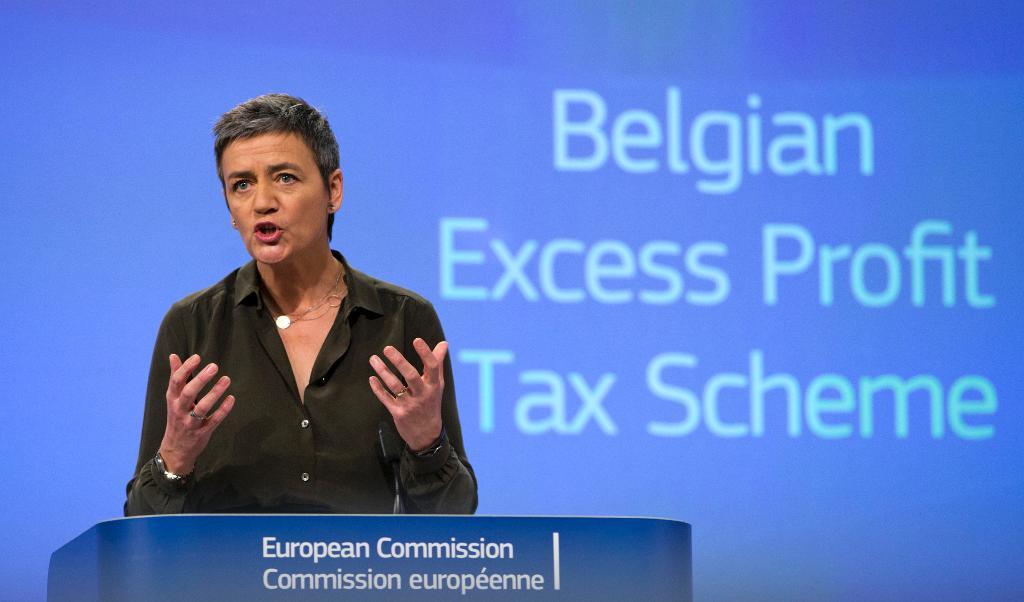 EU:s konkurrenskommissionär Margrethe Vestager anser att Belgien har gett ett 30-tal storföretag skattefördelar. (Foto: Virginia Mayo/AP/TT)