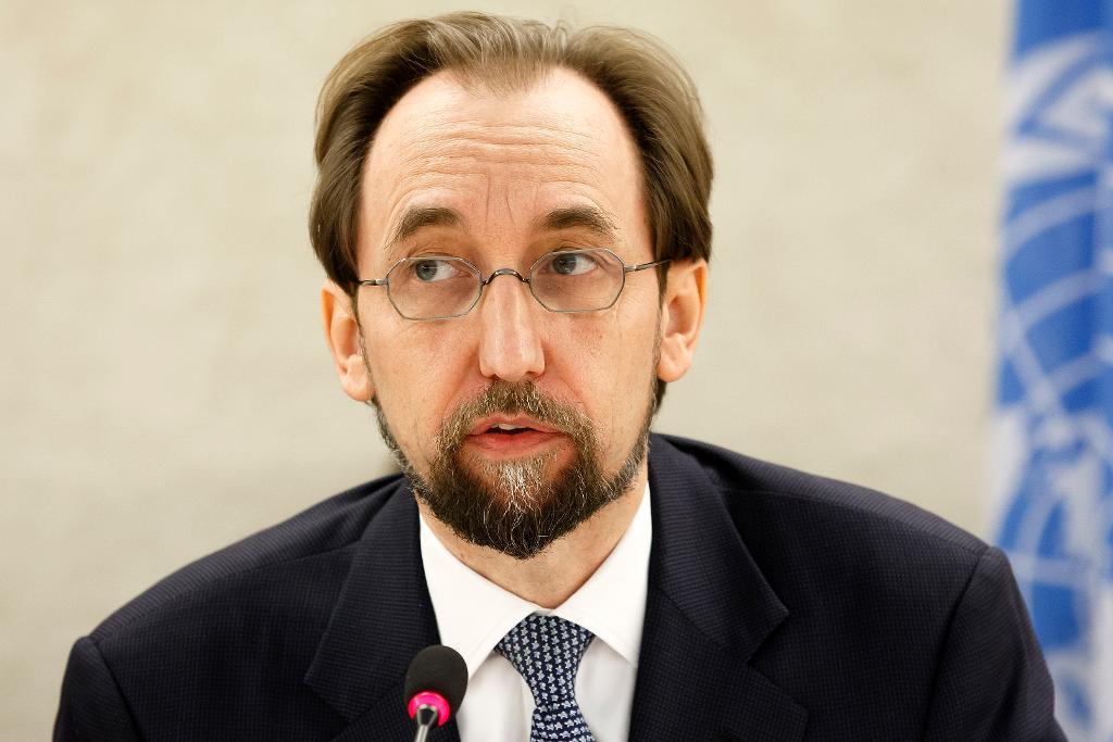 FN:s högkommissionär för mänskliga rättigheter Zeid Ra'ad al Hussein. (Arkivbild. Salvatore Di Nolfi/ AP/ TT)