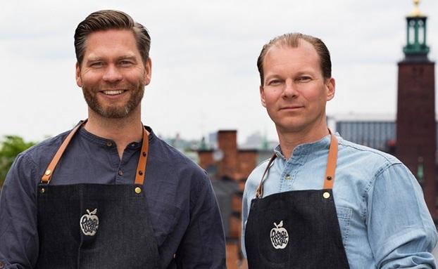 Johannes Cullberg och Henrik Strinning på matmarknaden Paradiset i Stockholm, som nyligen utsågs till årets Ekobutik 2015 på Ekogalan och vann Årets Hjärta på Fast Food Awards. (Foto: Paradiset)