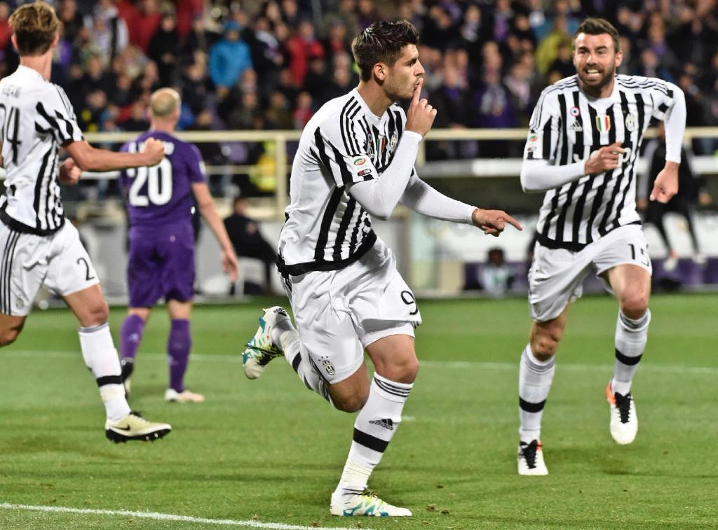 Alvaro Morata firade ett av målen mot Fiorentina i helgen. (Foto: Maurizio Degl'Innocenti)