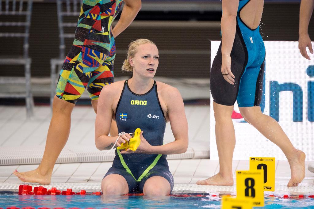Sarah Sjöström tog EM-guld på 50 meter fjäril. (Foto: Jessica Gow/TT)