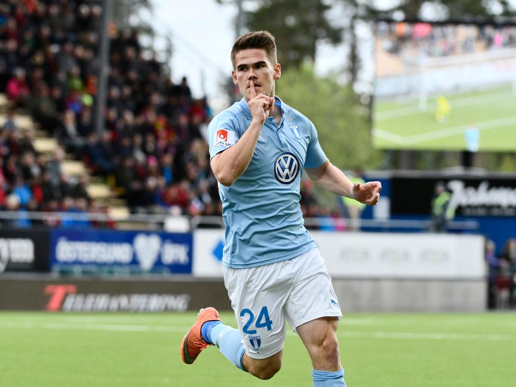 Malmös Vidar Kjartansson hade stor uppvisning mot Östersund och stod för tre mål i 4-1-segern. (Foto: Robert Henriksson/TT)