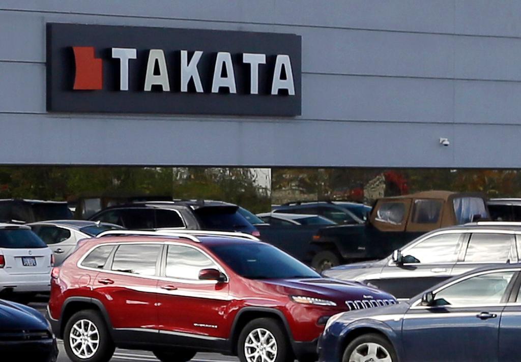 Bildelsföretaget Takatas huvudkontor i USA. Krockkuddar från företaget har visat sig vara defekta och lett till minst 13 människors. Arkivbild. (Foto: Carlos Osorio/AP/TT)