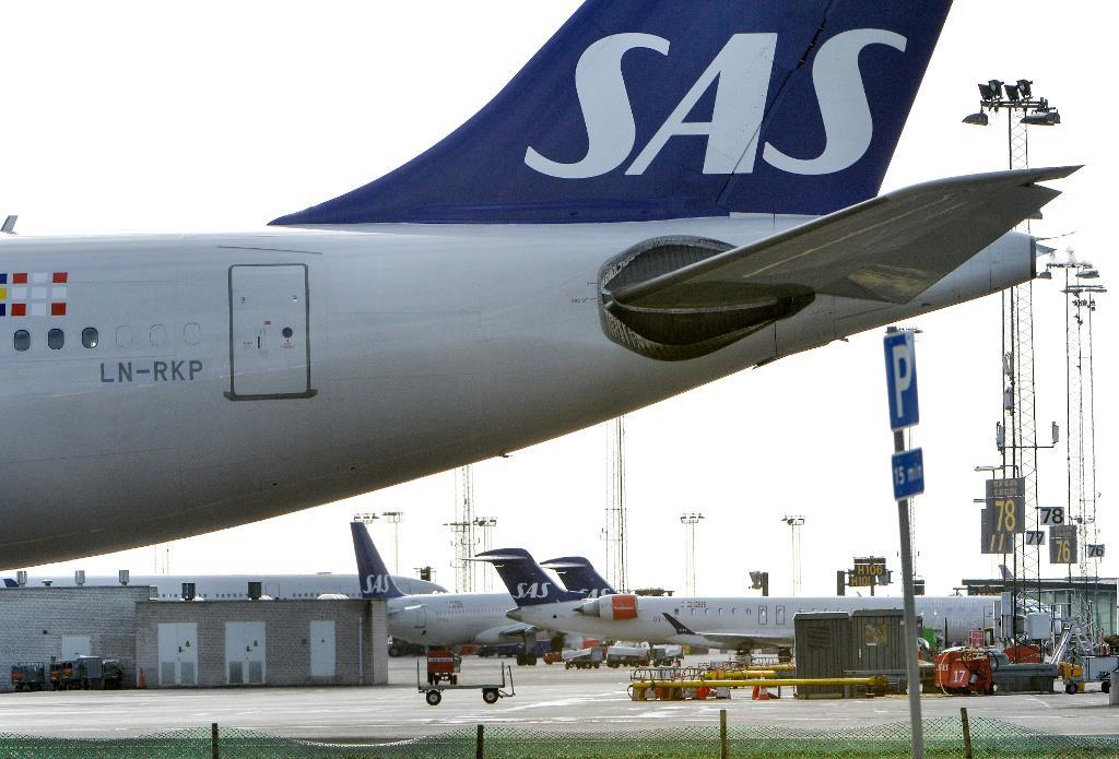 Flygbolaget SAS reguljära trafik ökade med 10,4 procent i juli. (Foto: Johan Nilsson /TT-arkivbild)