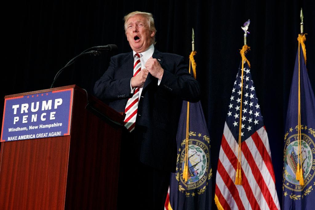 Republikanernas presidentkandidat Donald Trump ska hålla tal inför ekonomiska klubben i Detroit om handel, skatter, invandring och regleringar. (Foto: Evan Vucci /AP/TT-arkivbild)