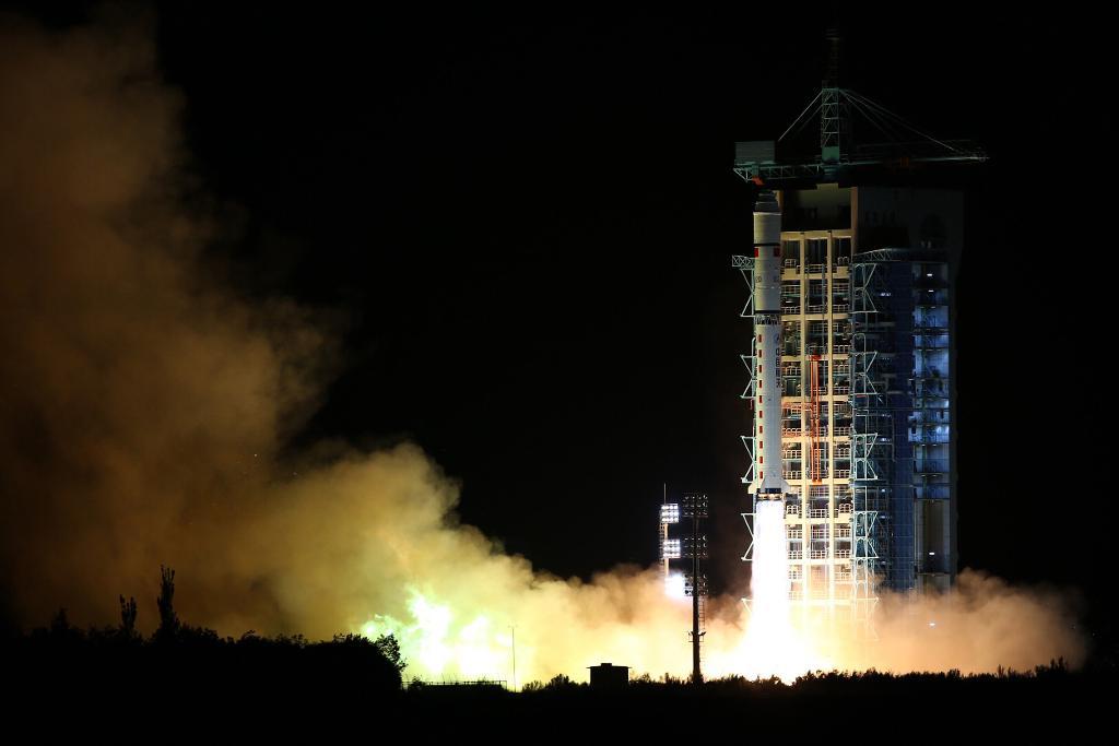 Kvantsatelliten sköts upp från rymdbasen Jiuquan, i Gansu i västra Kina. (Foto: Jin Liwang /Nya Kina/AP)