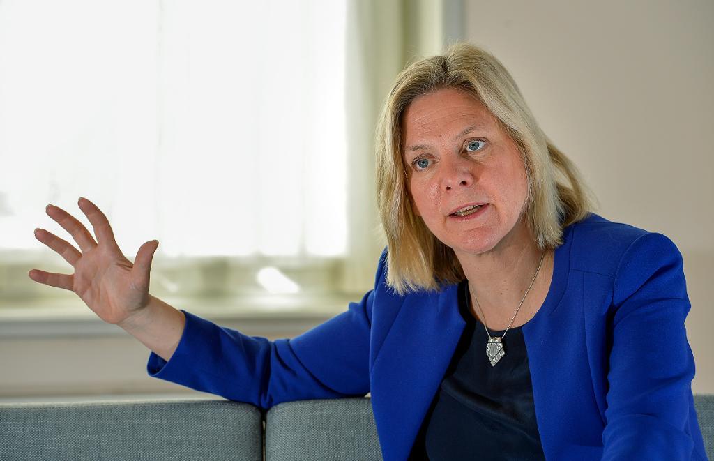 Finansminister Magdalena Andersson (S) väntas skruva ned regeringens BNP-prognos. (Foto: Jonas Ekströmer /TT-arkivbild)