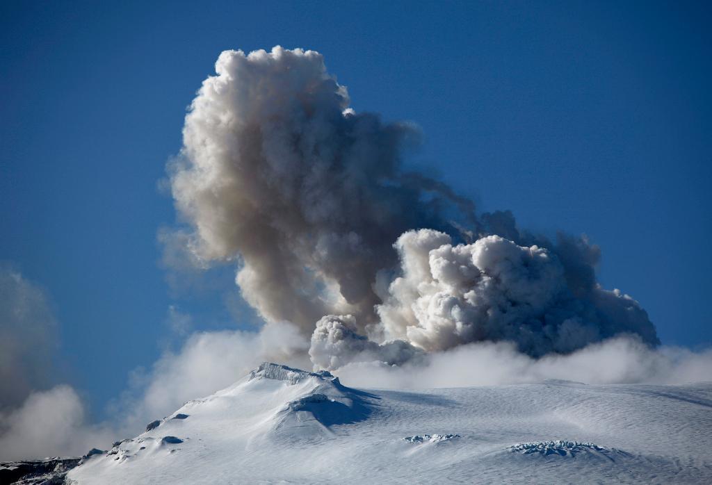 Eyjafjallajökulls utbrott i april 2010 stängde stora delar av Europas luftrum. (Foto: Carolyn Kaster /AP/TT-arkivbild)