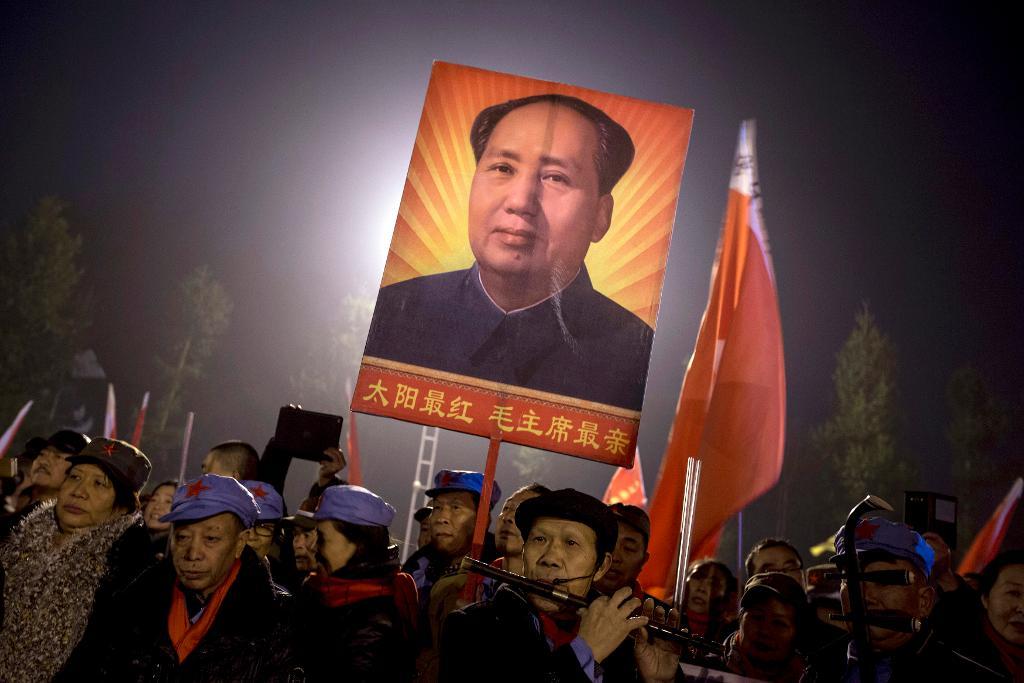 Mao-firande i Kina. (Foto: AP/TT)