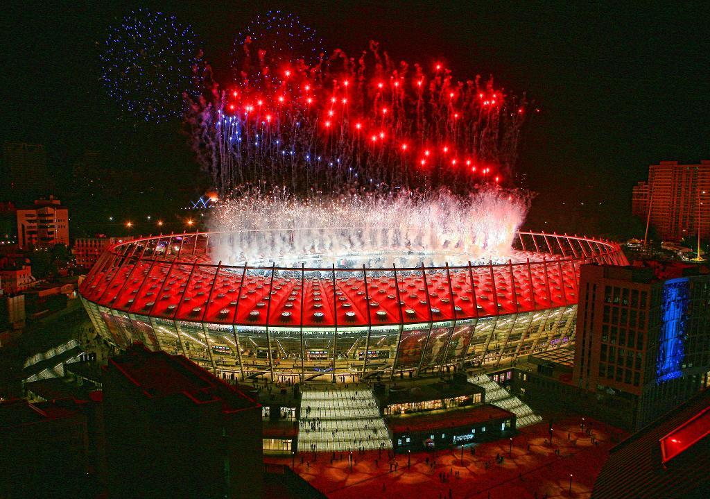 Olympiastadion i Kiev, där EM-finalen 2012 spelades. (Foto: Andrey Lukatsky/AP/TT-arkivbild)
