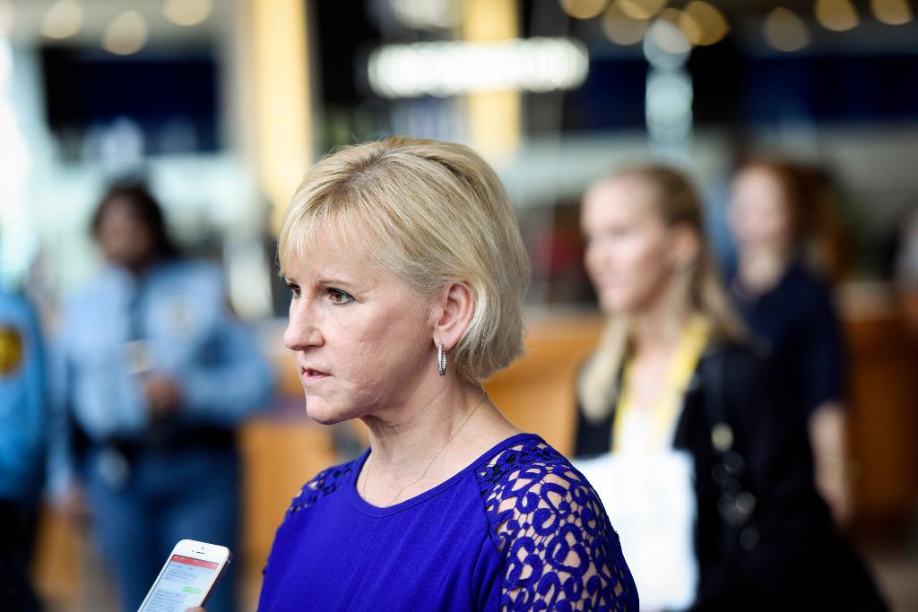 Utrikesminister Margot Wallström (S) i FN:s högkvarter. (Foto: Pontus Lundahl/TT)