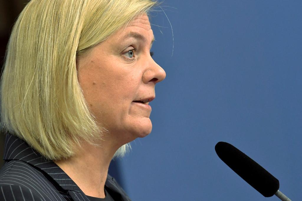 Finansminister Magdalena Andersson (S) riskerar att få tillväxtproblem i slutet av mandatperioden, enligt IMF: (Foto: Janerik Henriksson/TT-arkivbild)