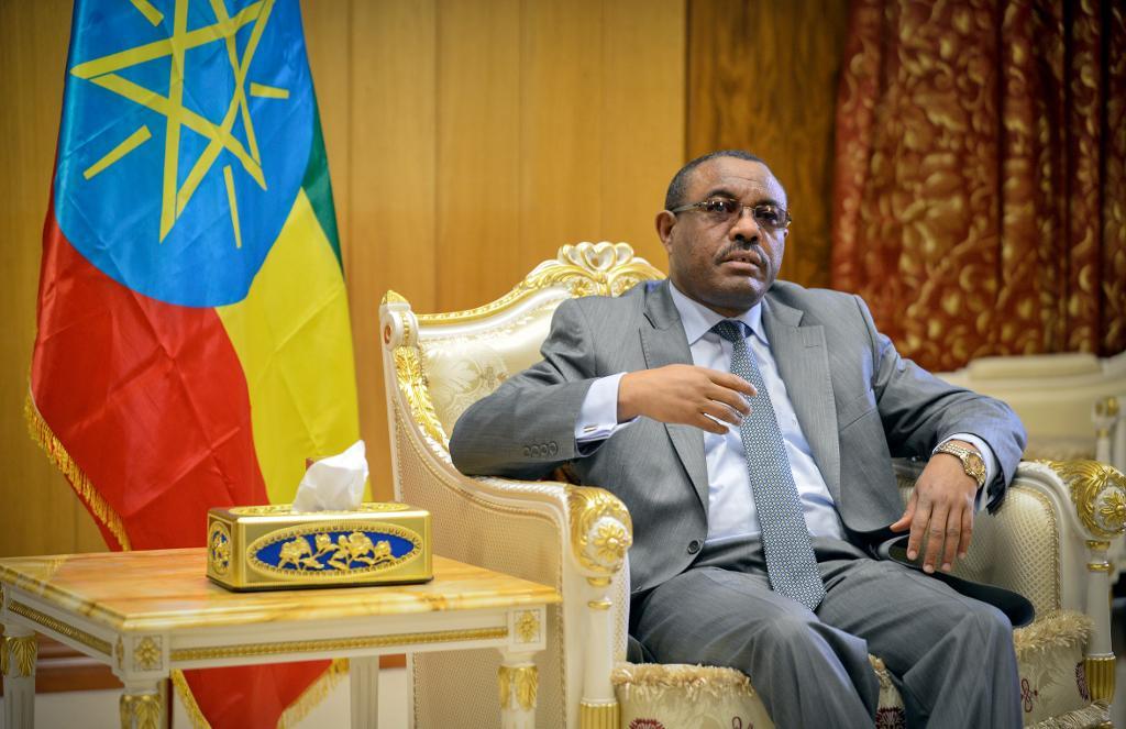 Etiopiens premiärminister Hailemariam Desalegn inför ett sex månader långt undantagstillstånd. (Foto: Michael Tewelde/AP/TT)
