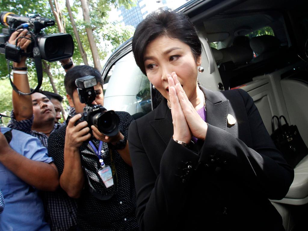 Yingluck Shinawatra vid en tidigare rättsförhandling i Bangkok. (Foto: Sakchai Lalit)