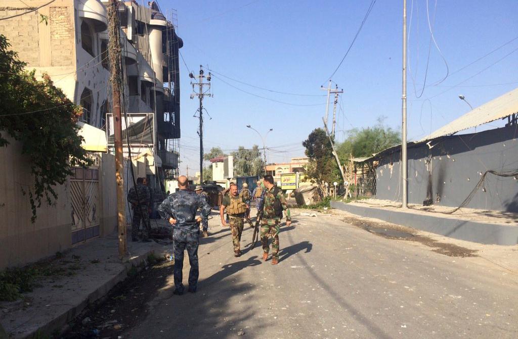 Irakiska säkerhetsstyrkor i Kirkuk. (Foto: AP/TT)