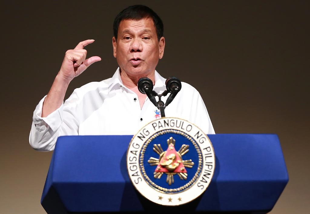 Filippinernas president Rodrigo Duterte, som är på besök i Japan.
(Foto: Eugene Hoshiko/AP/TT)