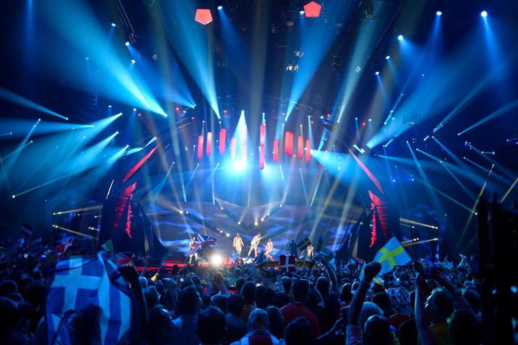 Politiker har fått fribiljetter till flera evenemang i Malmö arena, exempelvis Eurovision Song Contest 2013 där Robin Stjernberg tävlade för Sverige. Arkivbild. (Foto: Jessica Gow/TT)